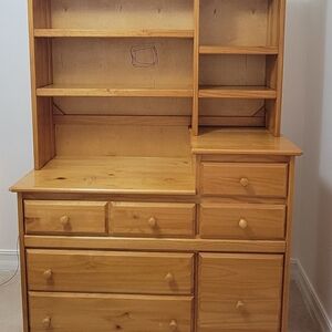 Wooden Storage Cabinet with Shelves